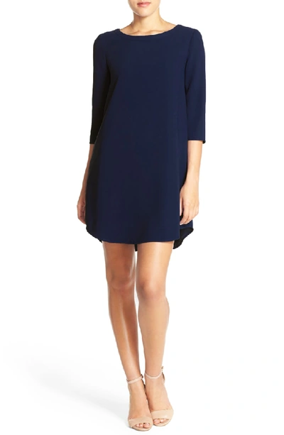 Shop Bb Dakota Jazlyn Crepe Shift Dress In Navy