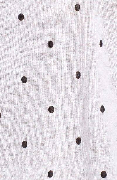 Shop Rails Cara V-neck Slub Knit Tee In White Black Polka Dots