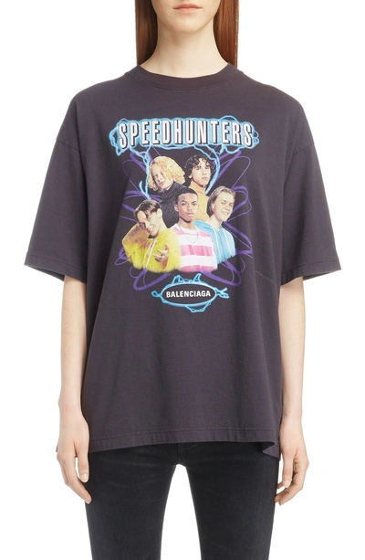 Balenciaga Speedhunter Logo-print Cotton-jersey T-shirt In Black 