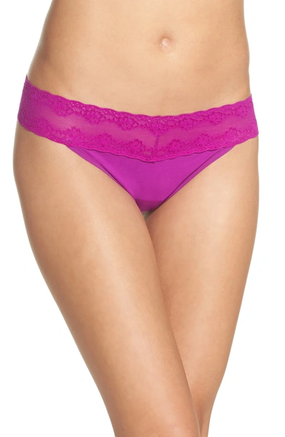 Shop Natori Bliss Perfection Thong In Pop Peony