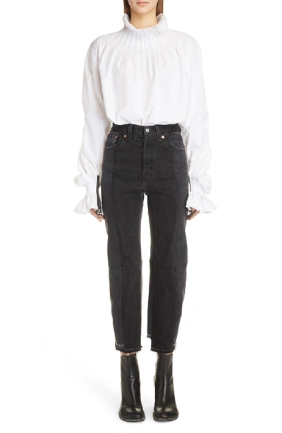 Shop Jw Anderson Pleated Collar Blouse In White