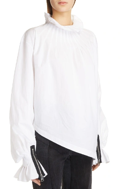 Shop Jw Anderson Pleated Collar Blouse In White