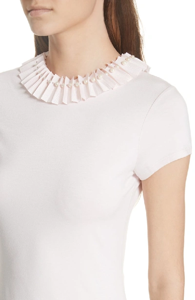 Shop Ted Baker Nickita Imitation Pearl Neck Top In Nude Pink