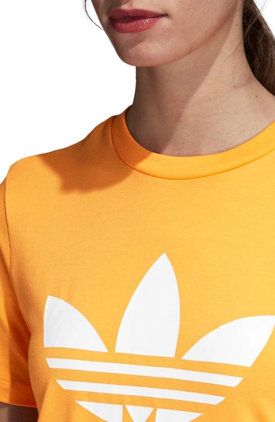 Shop Adidas Originals Trefoil Tee In Real Gold