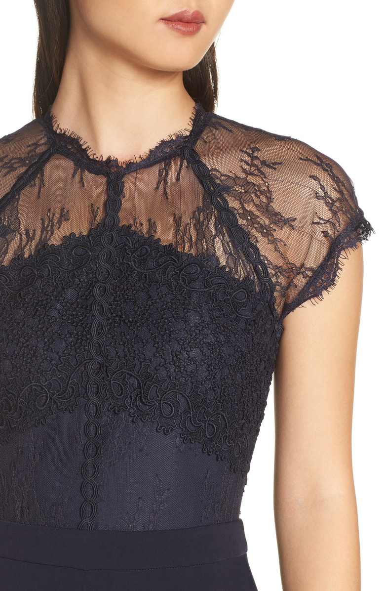 harlyn lace illusion top jumpsuit