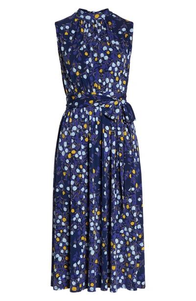 Shop Leota Mindy Shirred Midi Dress In Woodberry