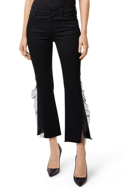 Shop J Brand Selena Crop Bootcut Jeans In Evening Haze