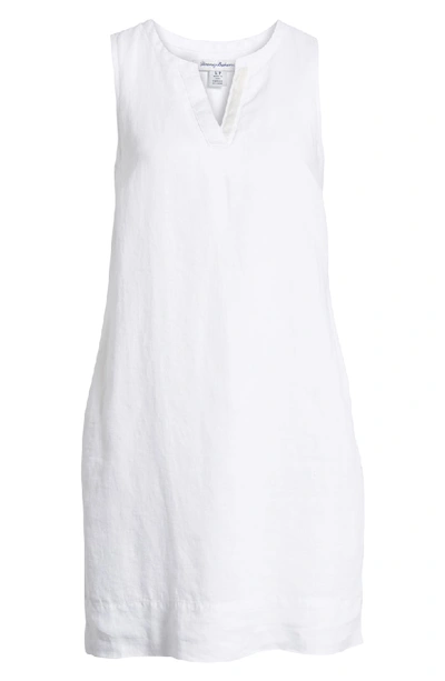 Shop Tommy Bahama Sea Glass Linen Shift Dress In White