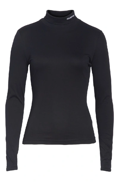 Shop Calvin Klein 205w39nyc Logo Turtleneck Top In Black