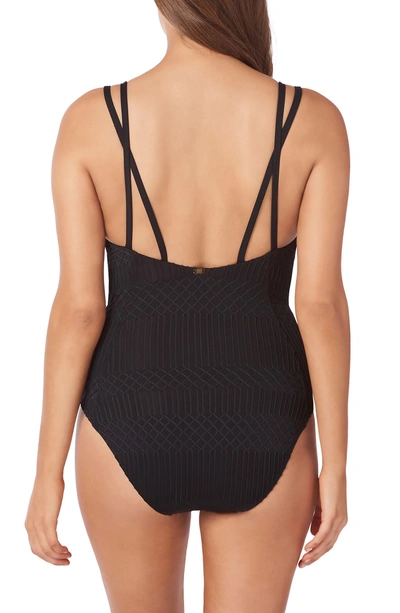 Shop Amoressa Milky Way Aquila One-piece Swimsuit In Black