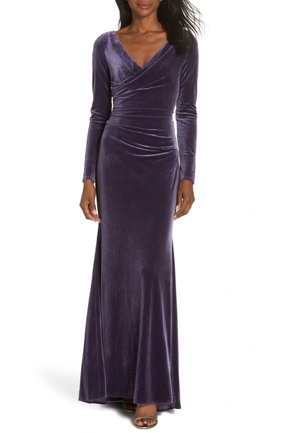 Vince Camuto Velvet Gown In Amethyst ModeSens