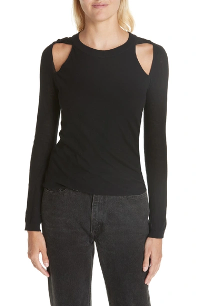 Shop Alexander Wang T Twisted Cutout Top In Black