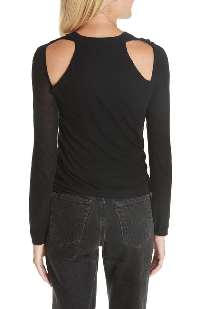 Shop Alexander Wang T Twisted Cutout Top In Black