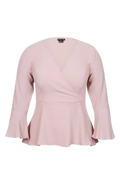 Shop City Chic Sweetly Tied Top In Rose Water