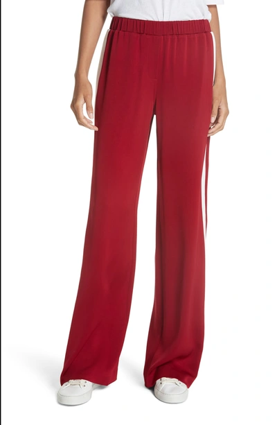 Shop Elizabeth And James Kelly Track Pants In Ruby/ White