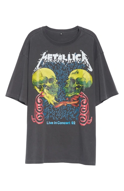 Shop R13 Metallica Concert '92 Oversized Tee In Skull Biker