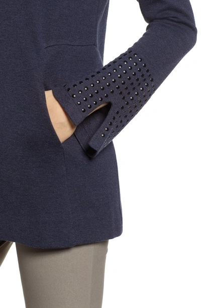 Shop Nic + Zoe Studded Cuff Top In Dark Indigo