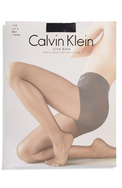 Shop Calvin Klein 'ultra Bare - Infinite Sheer' Control Top Pantyhose In Black