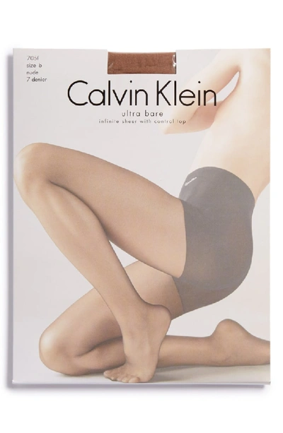 Shop Calvin Klein 'ultra Bare - Infinite Sheer' Control Top Pantyhose In Nude