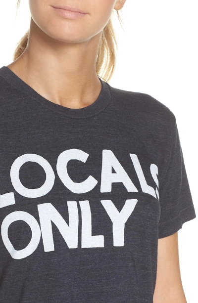 Shop Aviator Nation Locals Only Boyfriend Tee In Charcoal
