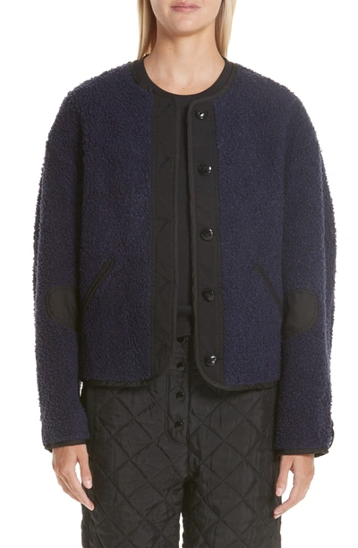 Shop Proenza Schouler Pswl Fleece Shirt Coat In Black