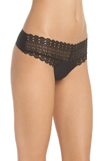 Shop Honeydew Intimates Skinz Lace Thong In Black