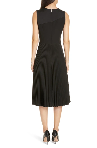 Shop Hugo Boss Dionia Fit & Flare Dress In Black