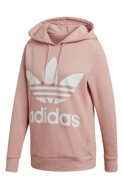 Shop Adidas Originals Trefoil Hoodie In Pnkspi