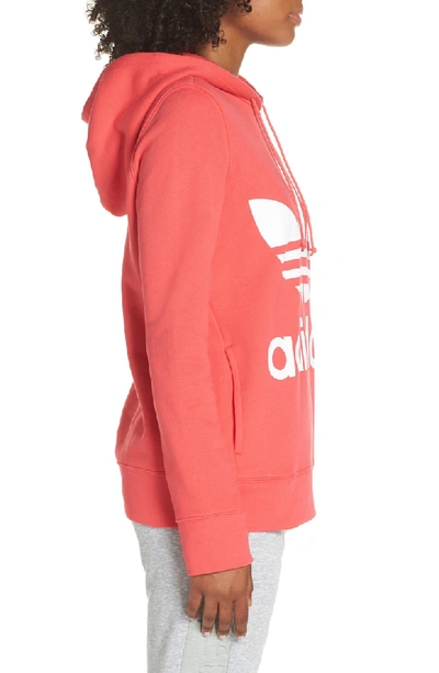 Shop Adidas Originals Trefoil Hoodie In Core Pink