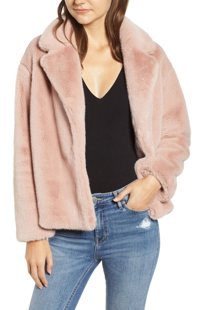 Shop Heartloom Luna Faux Fur Jacket In Mauve