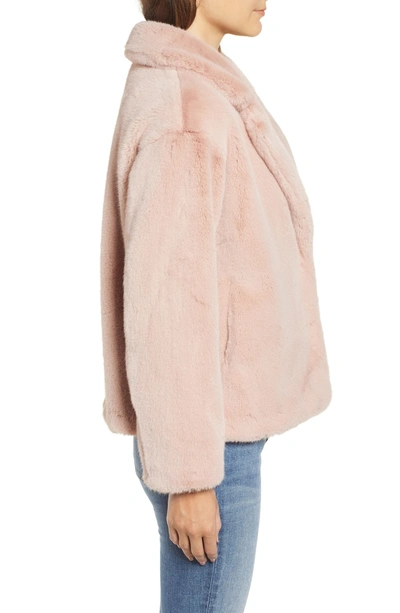 Shop Heartloom Luna Faux Fur Jacket In Mauve