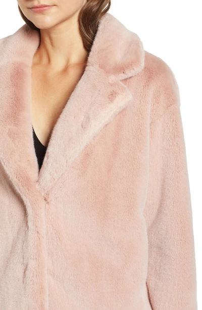 Shop Heartloom Luna Faux Fur Jacket In Mauve