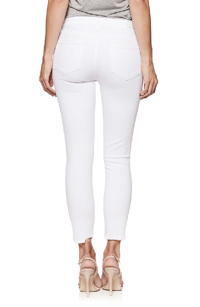 Shop Paige Hoxton High Waist Ankle Skinny Jeans In Crisp White Destructed
