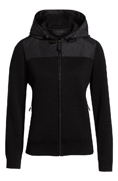 Shop Canada Goose Windbridge Hooded Sweater Jacket In Black