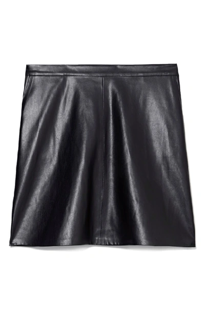 Shop Vince Camuto Faux Leather Miniskirt In Rich Black