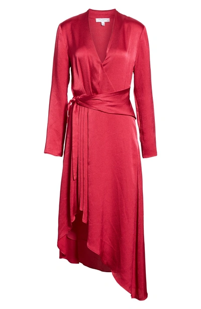 Shop Equipment Adisa Asymmetrical Wrap Dress In Amaranth