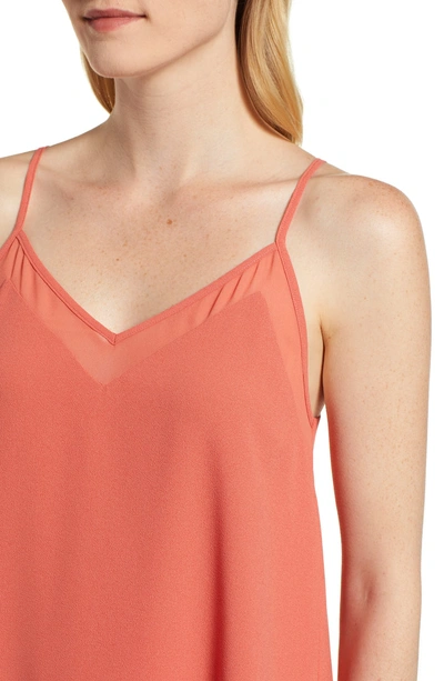 Shop 1.state Chiffon Inset Camisole In Desert Rose