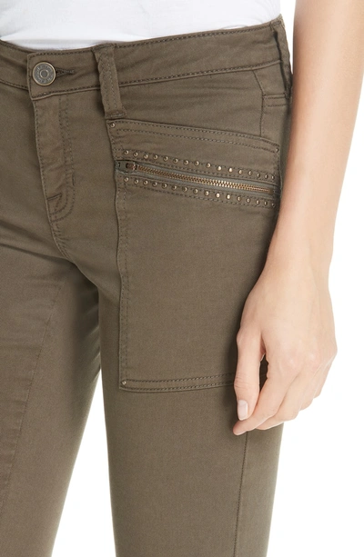 Shop Joie Hazina Stud Detail Pants In Fatigue