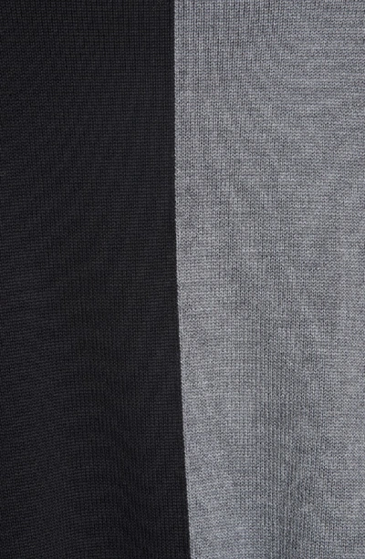 Shop Fuzzi Colorblock Wool Sweater In Black
