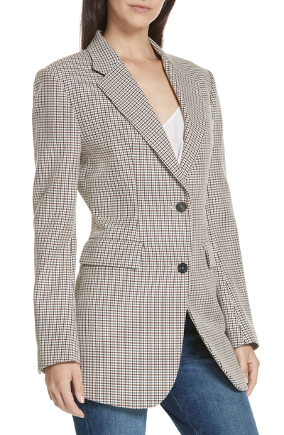 Shop Theory Super Cinched Plaid Blazer In Multi