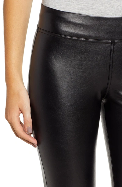 Shop Hue Faux Leather Leggings In Black