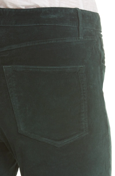 Shop 3x1 W3 Higher Ground Mini Split Ankle Velvet Jeans In Fern
