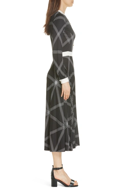 Tory Burch Anja Diamond-stitch Midi Dress In Black | ModeSens