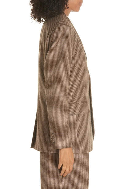 Shop Polo Ralph Lauren Houndstooth Check Wool Blend Blazer In Brown/ Camel Houndstooth