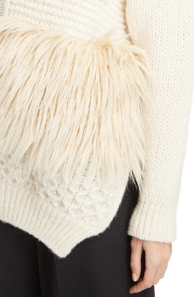 Shop Simone Rocha Patchwork Alpaca Blend Sweater In Cream Cream
