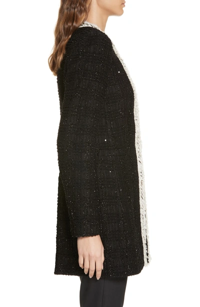 Shop Alice And Olivia Andreas Embellished Jacket In Black Metallic