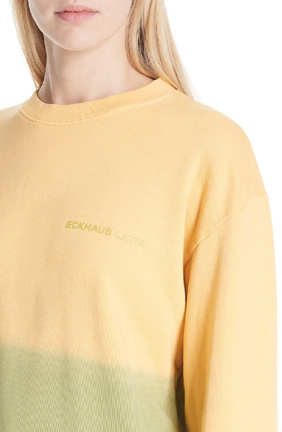 Shop Eckhaus Latta Sweatshirt In Citrus