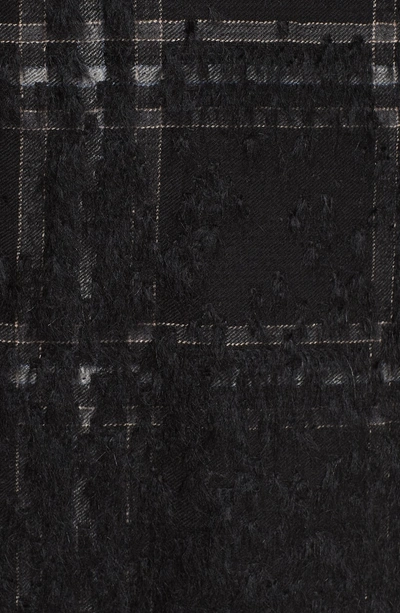 Shop Lafayette 148 Alverna Tufted Ombre Plaid Coat In Black Multi