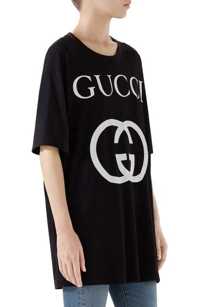 Shop Gucci Gg Interlock Tee In Black