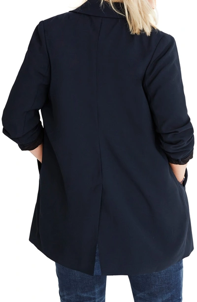 Shop Madewell Caldwell Double Breasted Blazer In True Black